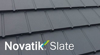In luna februarie 2017 am lansat un nou produs din gama Novatik – tigla metalica in panouri mici Novatik Slate Mat