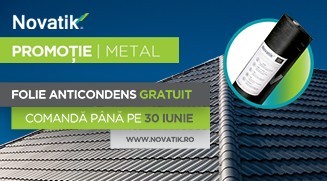 DESCOPERA PROMOTIA lunii iunie, valabila pentru 4 profile din gama acoperisurilor metalice Novatik METAL