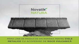 Novatik a deschis prima linie de producție pentru țiglă metalică cu acoperire de rocă vulcanică din România