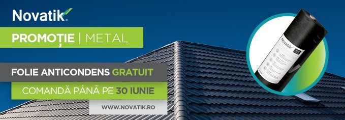 DESCOPERA PROMOTIA lunii iunie, valabila pentru 4 profile din gama acoperisurilor metalice Novatik METAL